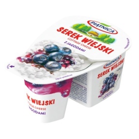 Piątnica serek wiejski z jagodami 150 gram x 12 sztuk