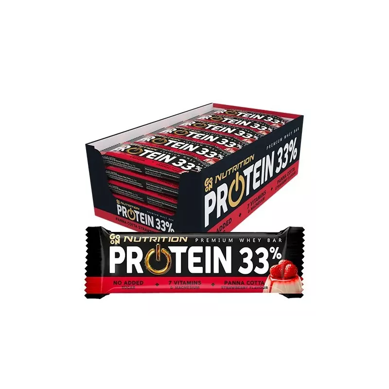 Sante Baton proteinowy 33% panna cotta & truskawka x 25 sztuki