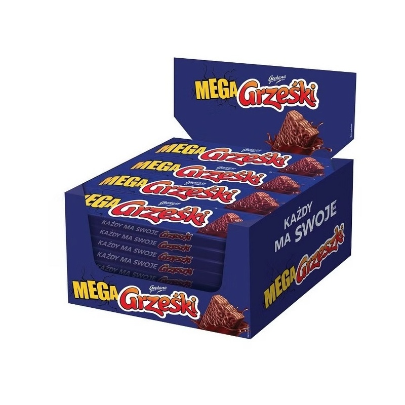 Grześki MEGA w czekoladzie 48g x 36 sztuk Grześki MEGA w czekoladzie 48g x 36 sztuk