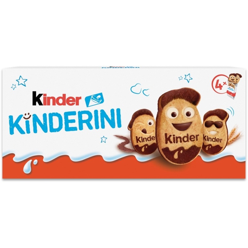 KINDER Kinderini kruche herbatniki z czekoladą i mlekiem 100 g x 16 szt KINDER Kinderini kruche herbatniki z czekoladą i mlekiem 100 g x 16 szt