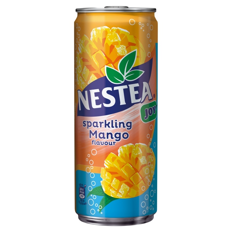 Nestea Joy Gazowany napój o smaku mango 330 ml x 12 sztuk Nestea Joy Gazowany napój o smaku mango 330 ml x 12 sztuk