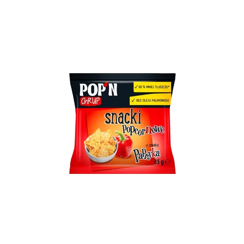 Sante POP'N CHRUP Snacki Popcornowe Papryka 35g x 30 sztuk Sante POP'N CHRUP Snacki Popcornowe Papryka 35g x 30 sztuk