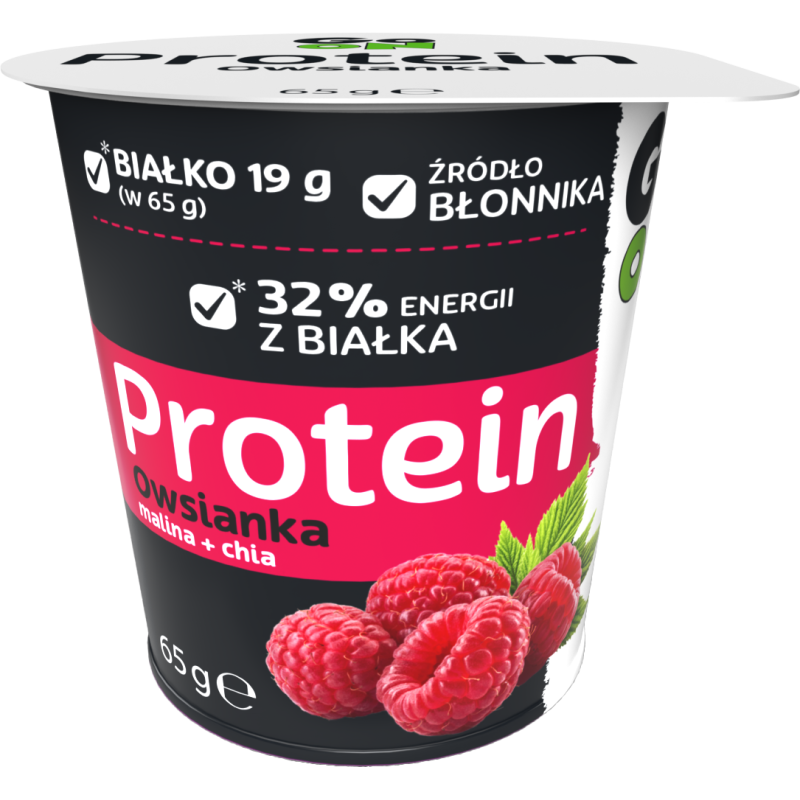 Sante Owsianka proteinowa z maliną i chia 65 gram Sante Owsianka proteinowa z maliną i chia 65 gram
