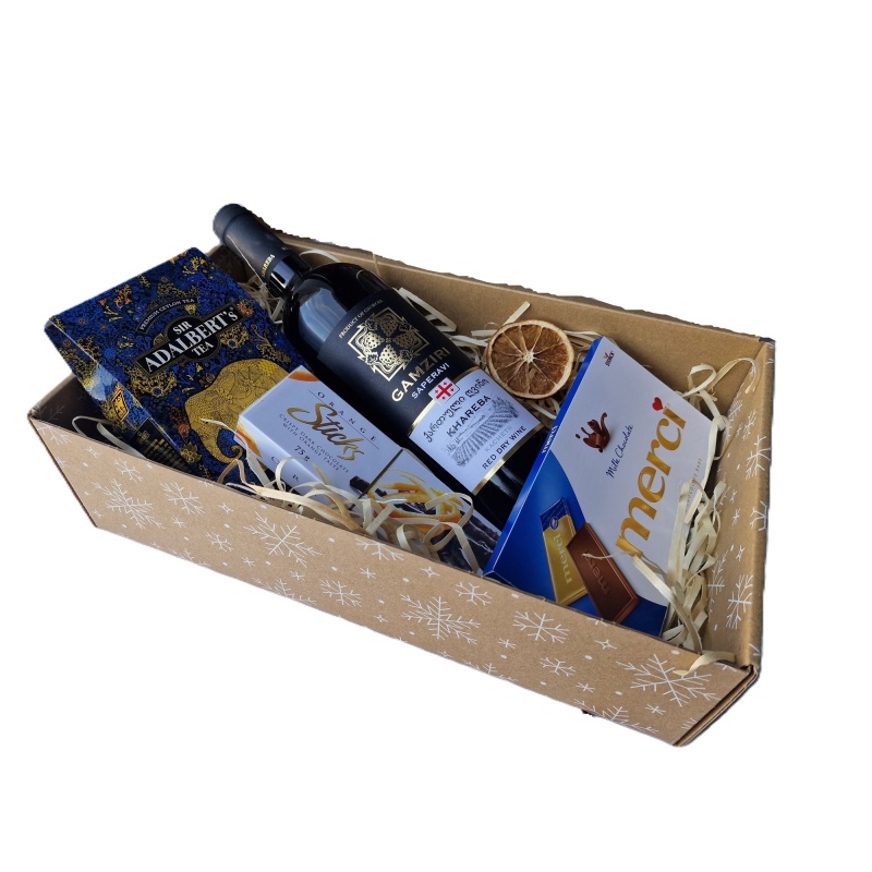 ZESTAW ŚWIĄTECZNY Z WINEM GRUZIŃSKIM GAMZIRI NR 217