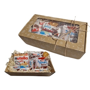 Zestaw Świąteczny Kinder w kartoniku na Mikołajki nr 200