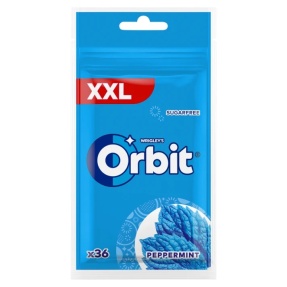 ORBIT PEPPERMINT XXL 36 DRAŻETEK x 18 TOREBEK