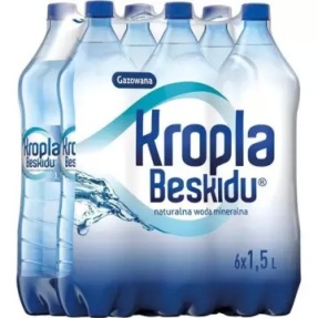 KROPLA BESKIDU Naturalna woda mineralna gazowana 6x1,5l 1.5 l