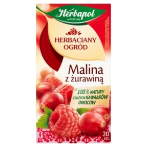 HERBAPOL Herbaciany ogród Herbata owocowo-ziołowa Malina z Żurawiną 20 torebek 60 g