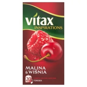 VITAX Inspirations Herbata malina-wiśnia 20 torebek 40 g