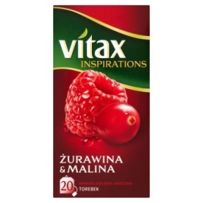 VITAX Inspirations Herbata żurawina-malina 20 torebek 40 g