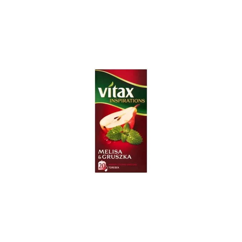 VITAX Inspirations Herbata melisa-gruszka 20 torebek 40 g VITAX Inspirations Herbata melisa-gruszka 20 torebek 40 g