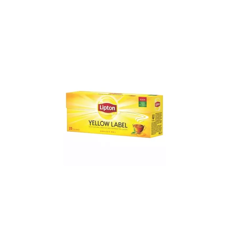 LIPTON Yellow Label Herbata czarna 25 torebek 50 g LIPTON Yellow Label Herbata czarna 25 torebek 50 g